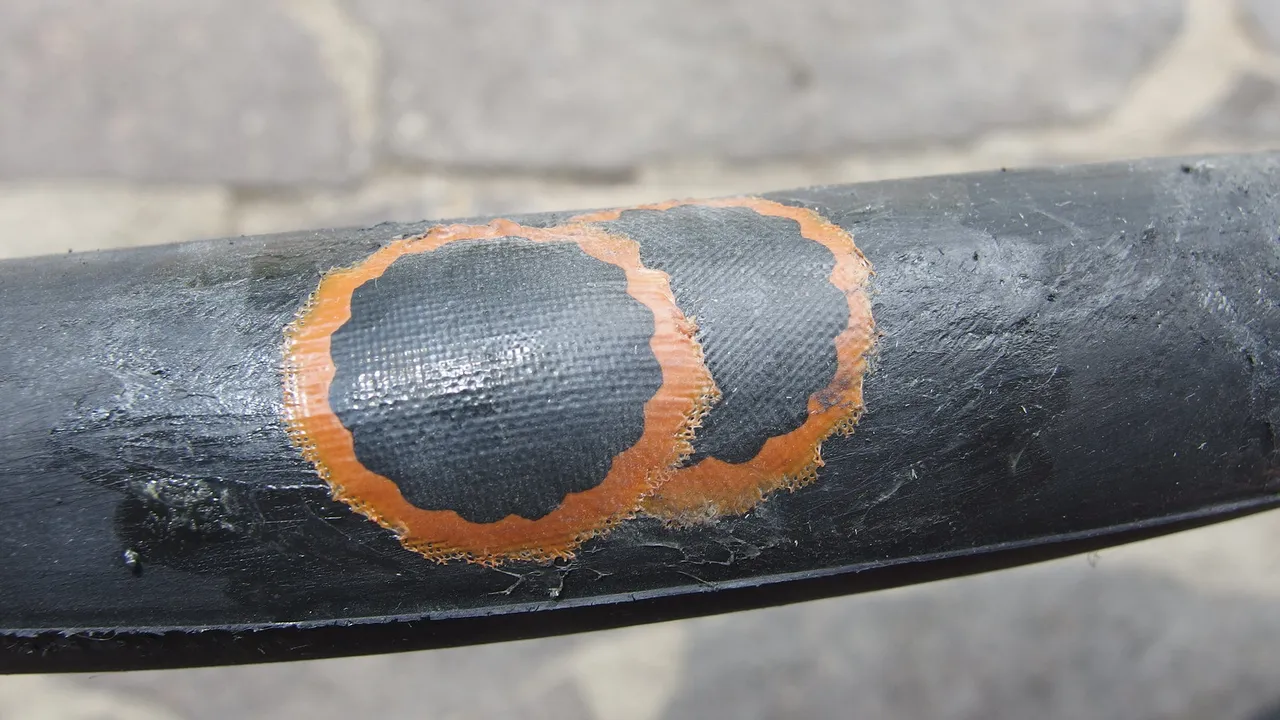 Bicycle inner tube and patching tools