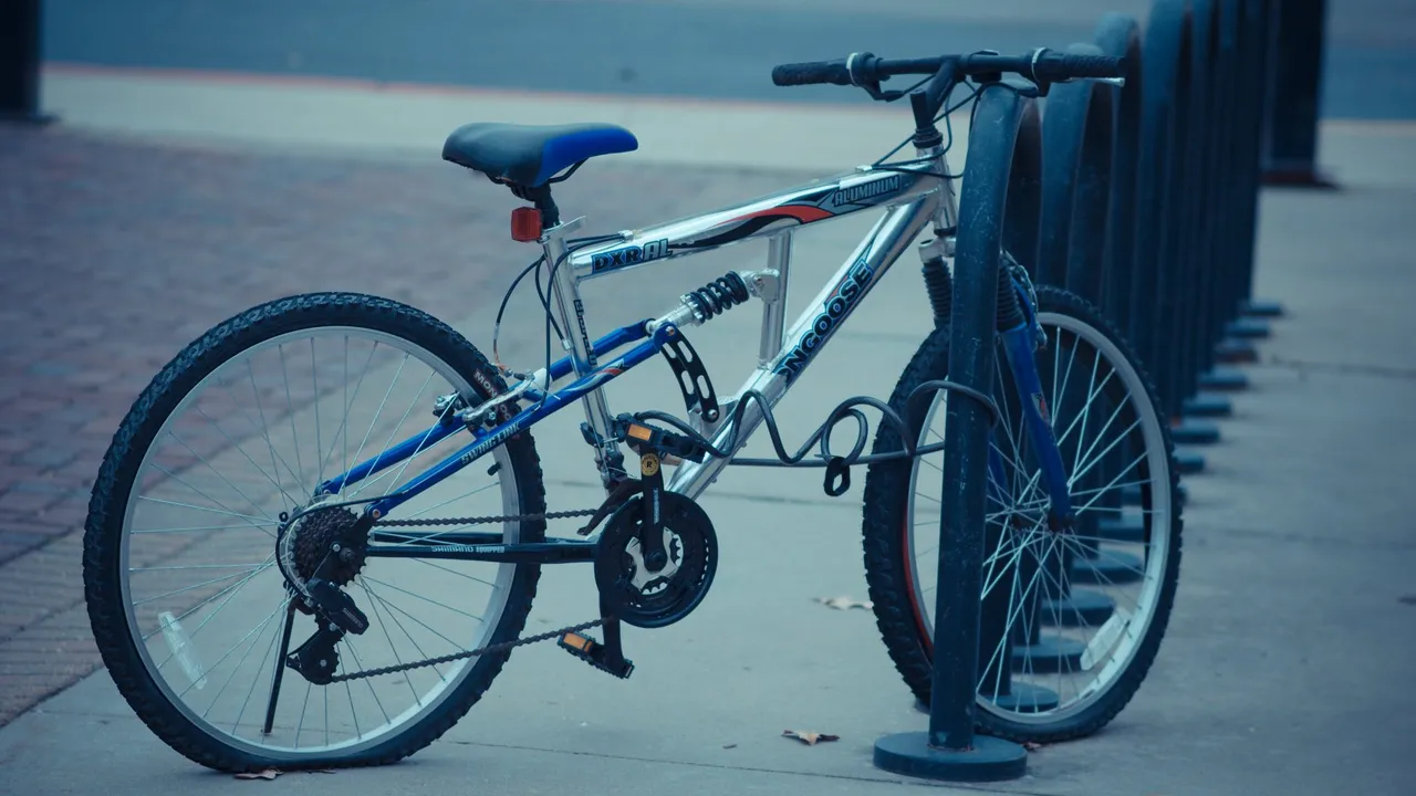 Bicycle wheel and tire being inspected after a repeated flat