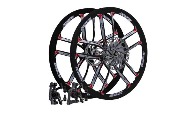 Cast-style wheel for a motorized bicycle