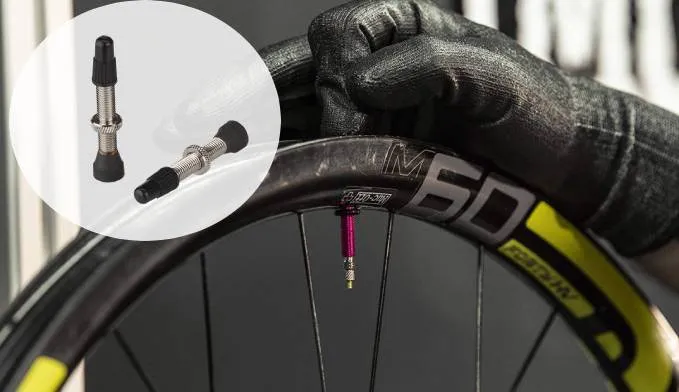 Tubeless bicycle valve stems for different rim depths