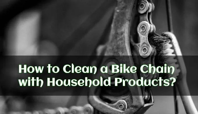 Cleaning a bicycle chain with a brush and cloth