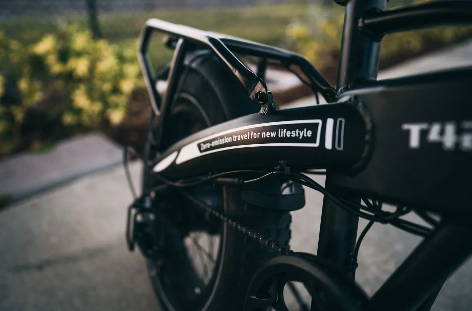 Frame and rear wheel of an electric bicycle
