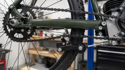 Motorized Bicycle Chain Tensioner Guide