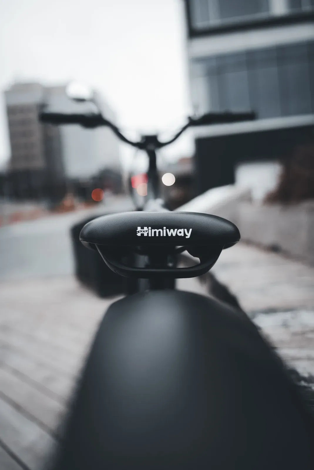 Close view of a bicycle saddle